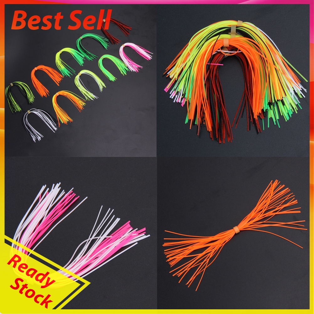 10 Bundles Legs Barred Flake Fly Tying Material Squid Skirts Lure Thread