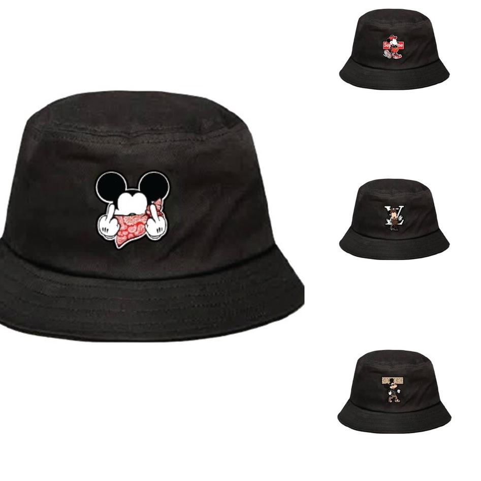 Terkini✡ Topi bucket mickey minnie mouse supreme lv gucci 94 ☊