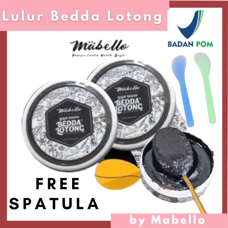 Mabello Lulur hitam 100gr / bedda lotong 100persen original Bpom halal MUI mabelloindonesia