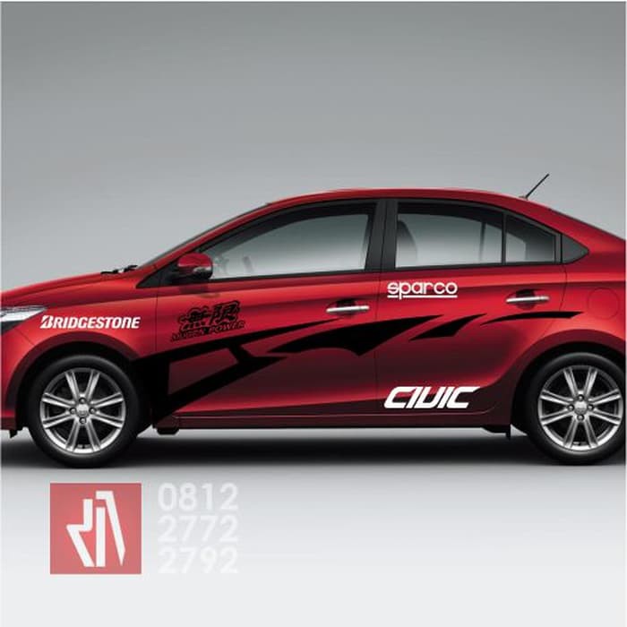 20+ Inspirasi Stiker Mobil Sedan Merah