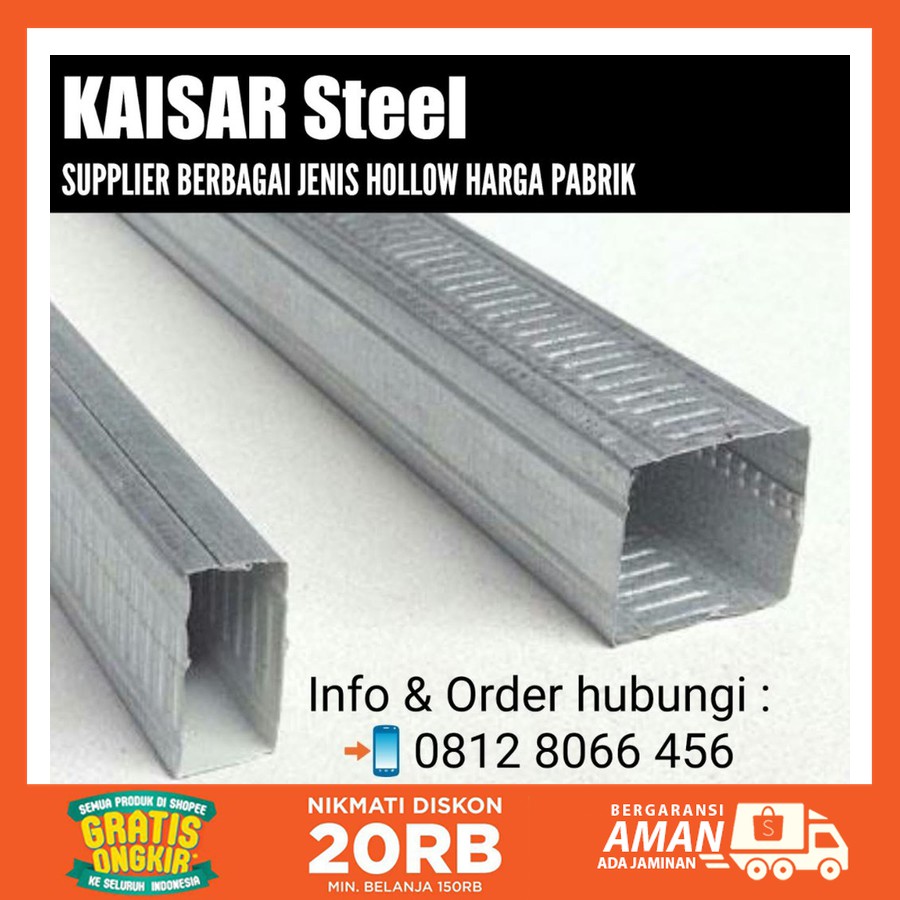 Dijual Hollow Plafon Galvalum Ukuran 2X4 Cm Full Kotak Dijual Hollow Plafon Galvalum Ukuran 2X4 Cm Full Kotak