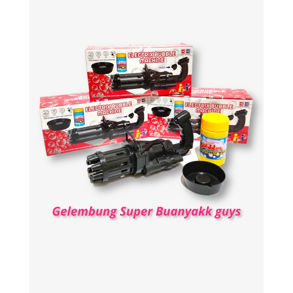 Mainan Pistol Electric Machine Gatling Bubble Gun MesinGelembung Sabun - Mainan Luar Ruangan Anak ST