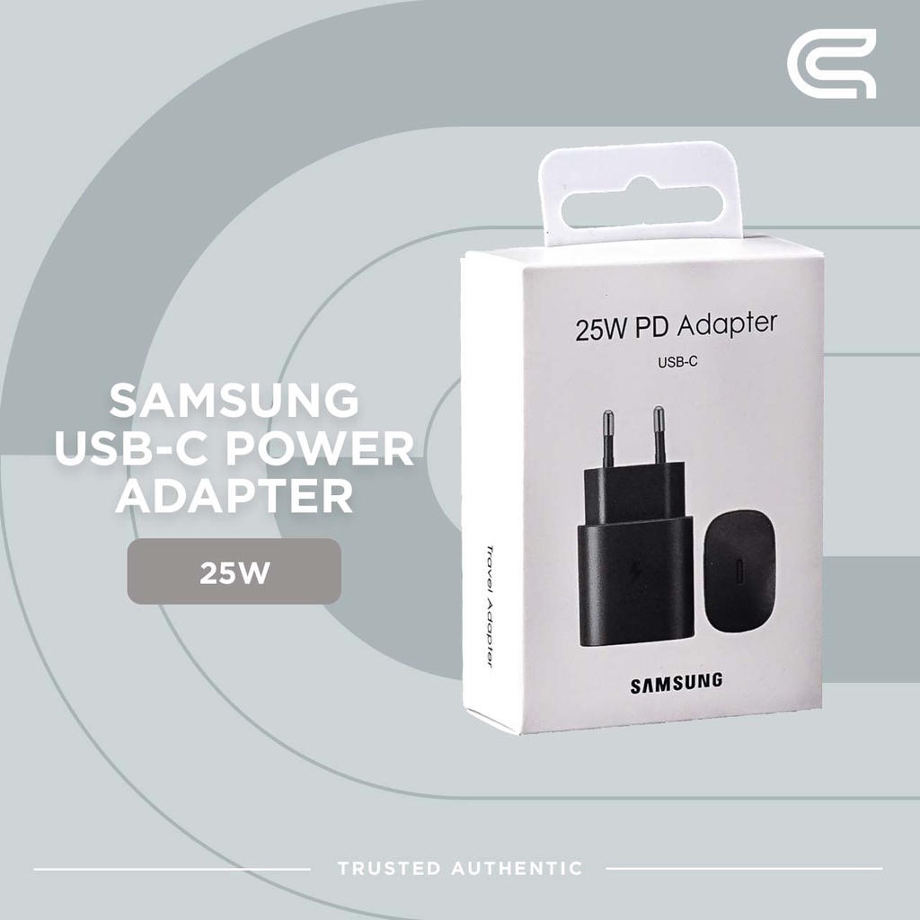 SAMSUNG USB C POWER ADAPTER 25 WATT HITAM ORIGINAL BERGARANSI