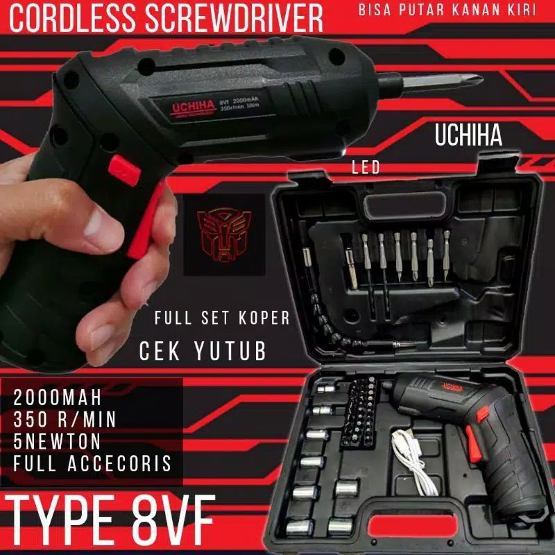 bor obeng batrai mini cordles screwdriver UCIHA electric