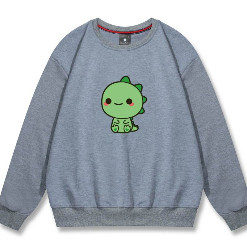 S - XXXXXL(6X) Crewneck Dinosaur BIGSIZE Sweater DINO Sweatshirt Kawaii CUTE Style OVERSIZE