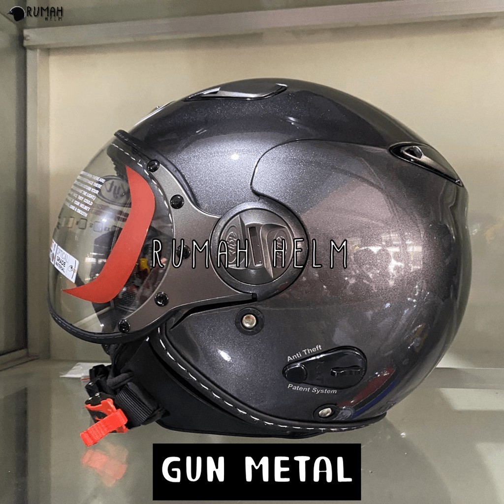 Helm KYT Retro Elsico Solid Polos-Gunmetal