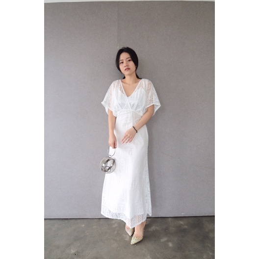 Selim Label Amira Long Dress Semi Kebaya Dress Pesta Maxi Dress Brokat