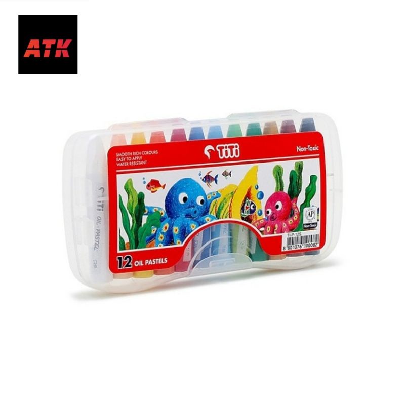 Jual Crayon Titi Joyko Krayon Titi Joyko Oil Pastel 12 Warna Shopee