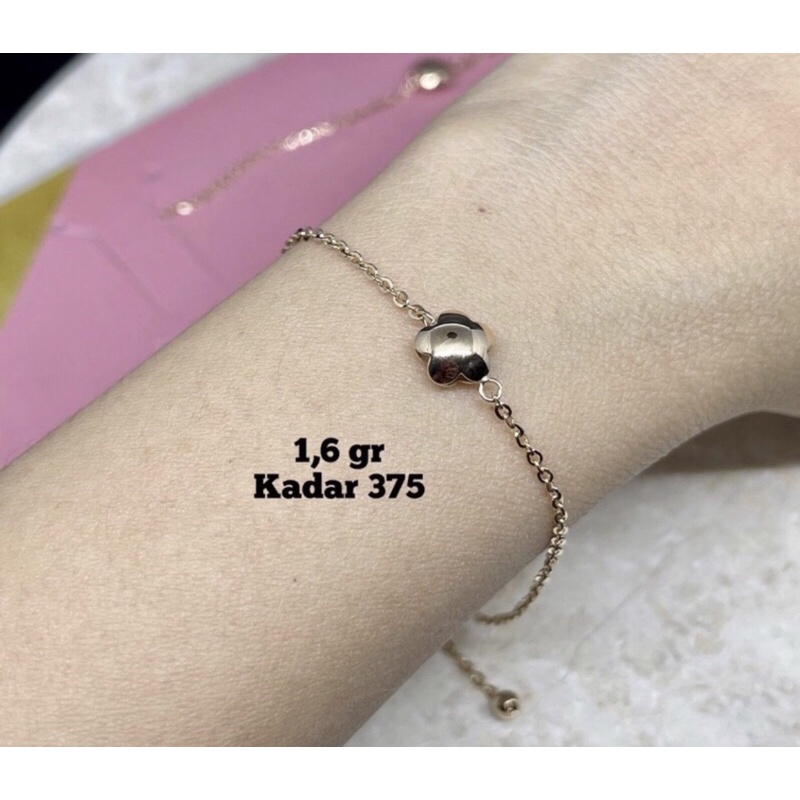 Gelang millie molly serut ringan kadar 8karat/375%