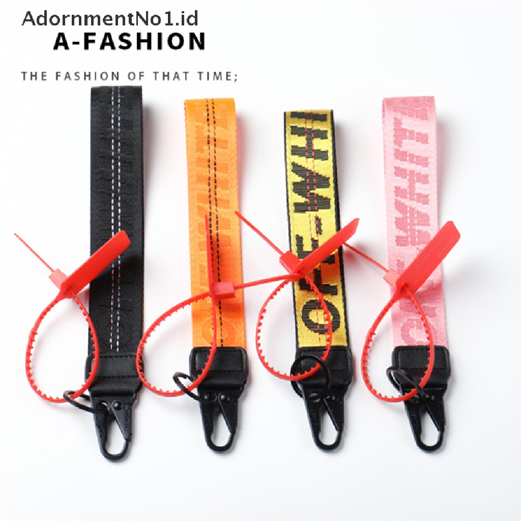 (AdornmentNo1) Off-white Tali Lanyard Gantungan Kunci Industrial 10.5 &quot;