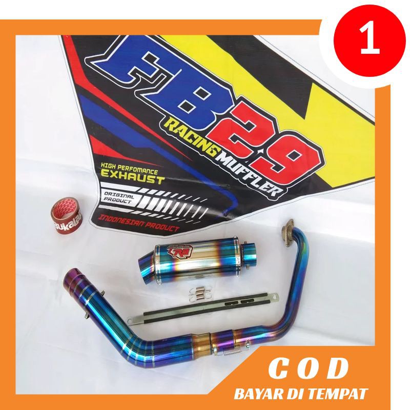 Knalpot R9 Mugello Blue VIXION - FU - JUPITER MX - CB 150 R - MX KING Leher BLUEMOOND