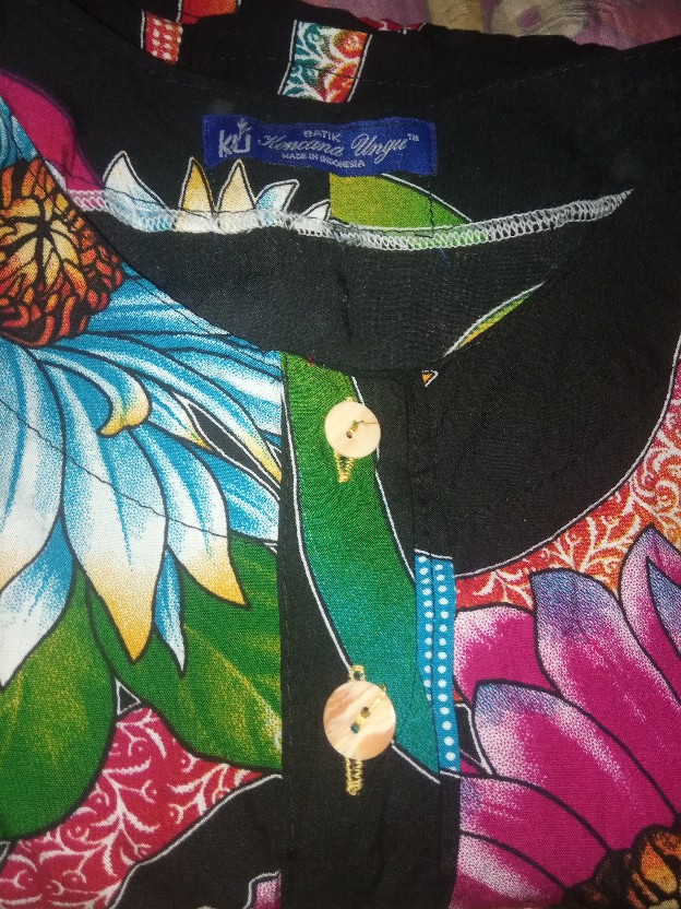 Daster Cantik Kencana Ungu Amelia (label Biru Asli Ori) : Homedress Batik Solo Adem Busui