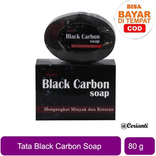 Sabun Batang Cuci Wajah/Muka Tata Black Carbon Soap 80gr