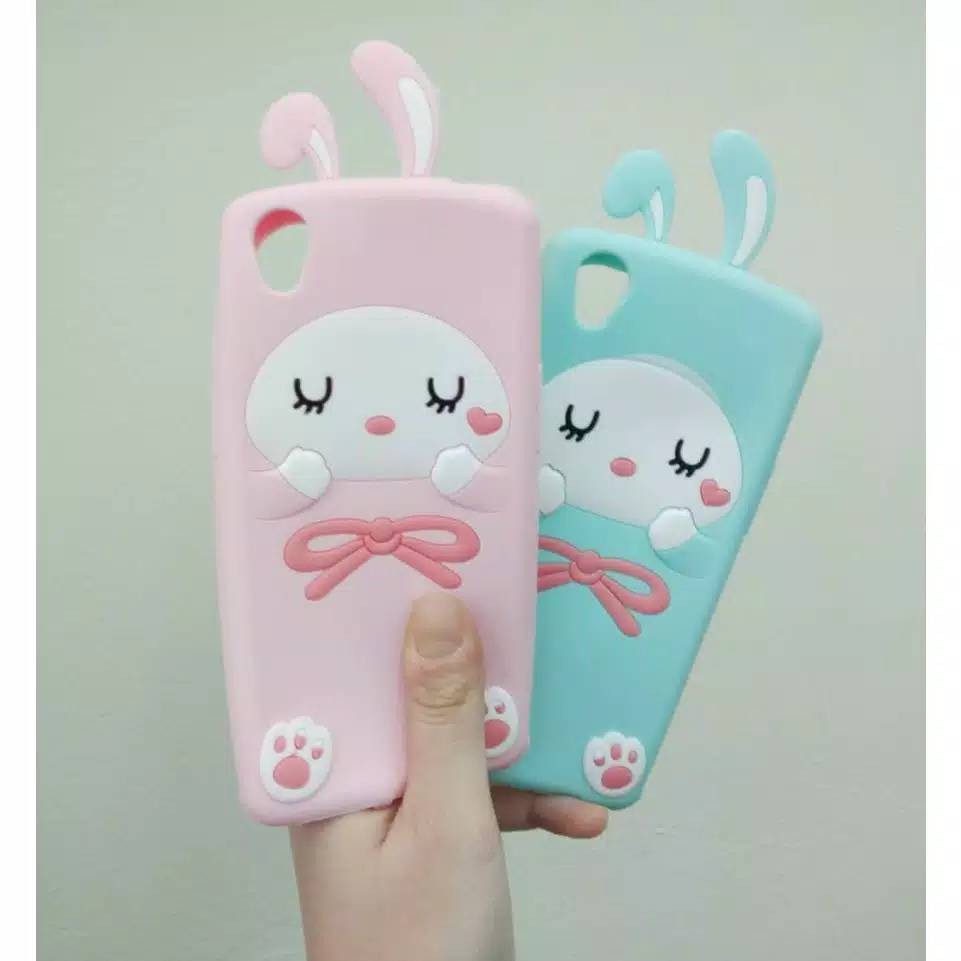 Silicon Cute Rabbit For SAMSUNG  J4 2018 J6 2018  silikon tebal karakter lucu / case anak anak warna biru / pelindung hp