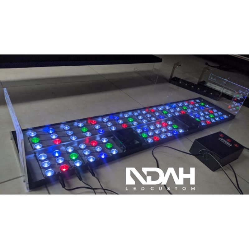 LAMPU LED HPL AQUASCAPE/MARINE 90CM-120CM 108WATT FULL LENSA + FAN