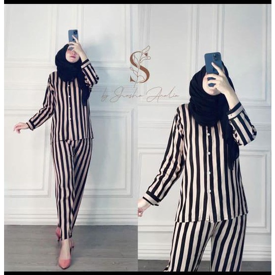 BLOOMS DAILY ONE SET / TIE DYE ONE SET RAYON / STELAN PIYAMA WANITA-JILO ONE SET