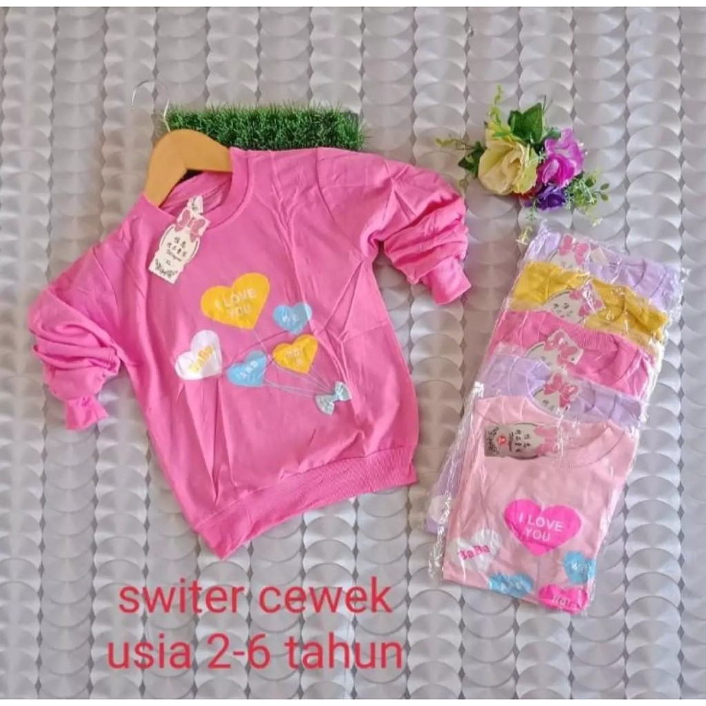 SWEATER ANAK PEREMPUAN USIA 2-11 TAHUN / SWITER ANAK / SWEATER ANAK IMPORT / ATASAN ANAK PEREMPUAN