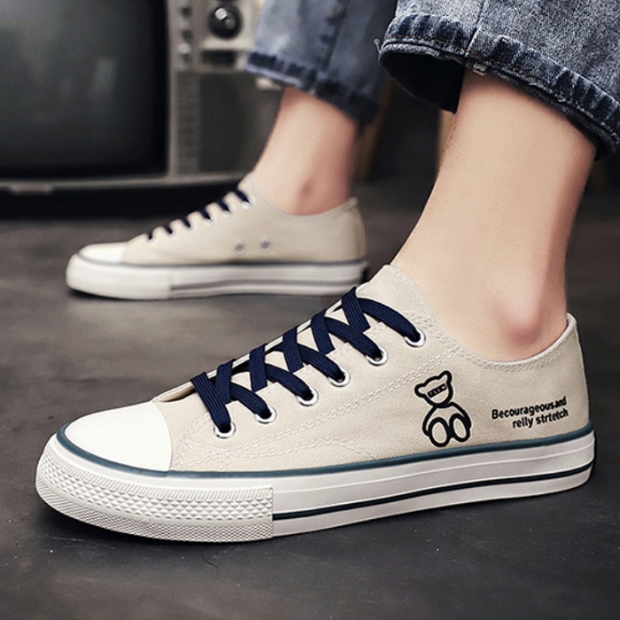 RYX - Low Cut Sepatu Canvas Flat Sneakers Pria Fashion Casual - Ori Import