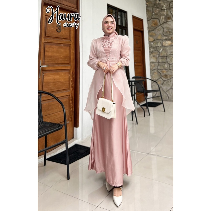 GAMIS KONDANGAN PESTA SIMPLE ORGANZA HAURA