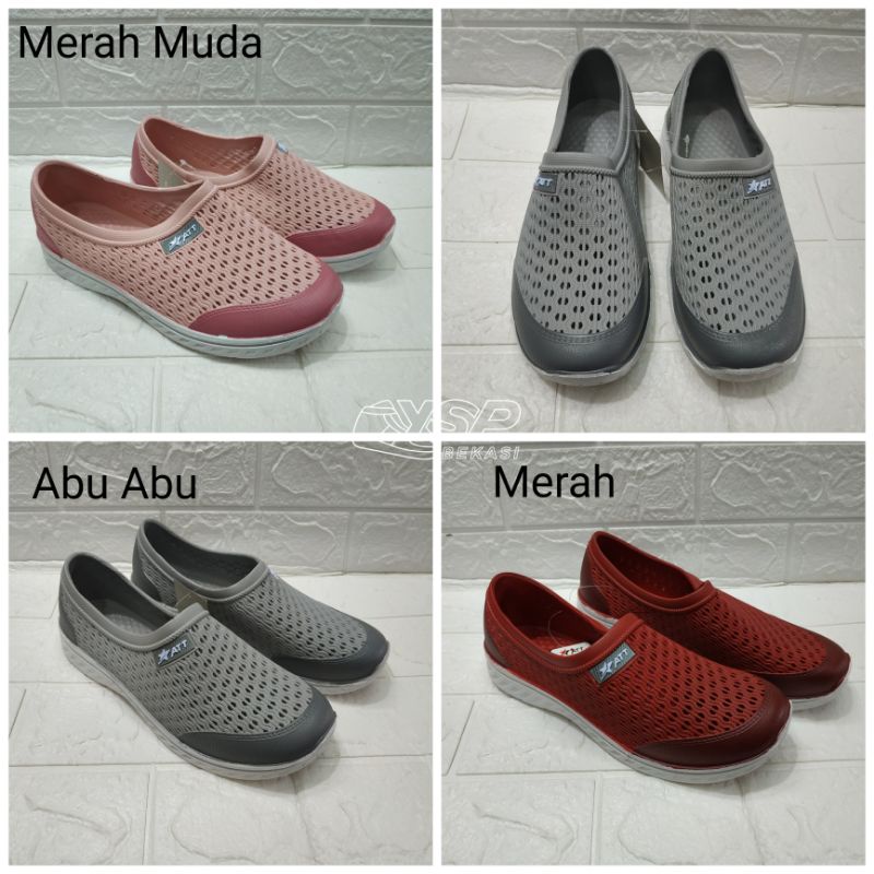 TERBARU ,,, SEPATU SLIP ON KARET WANITA PRO ATT AKL 160 SEPATU CEWEK JARING ANTI AIR