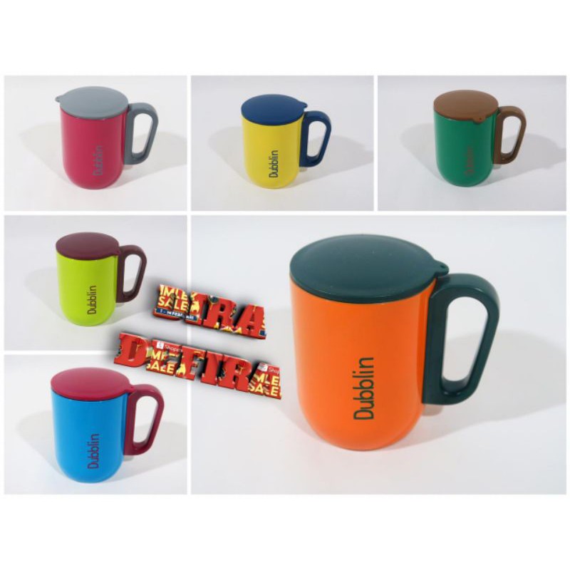 MUG GELAS CANGKIR TAHAN PANAS DUBLIN 220 ML KOPI TEH STAINLESS STELL NEW BY ORIGINAL DUBLIN