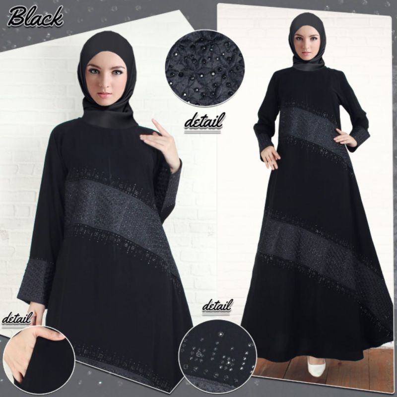 BAJU MUSLIM WANITA HITAM ARAB MURAH TERBARU