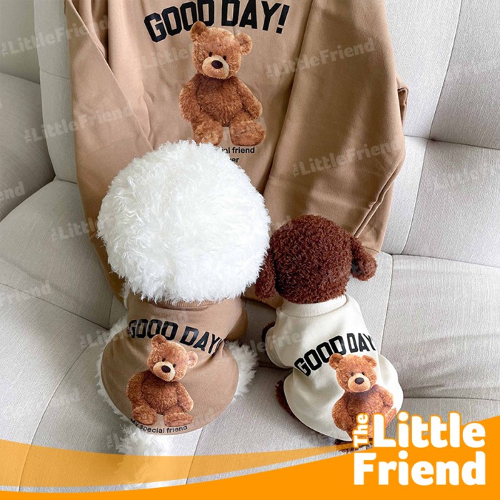 Baju Anjing Kucing TEDDY BEAR GOOD DAY FRIEND FOREVER Dog Cat Shirt