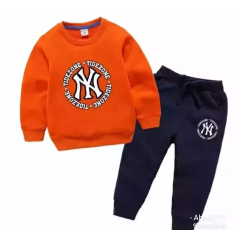 SWEATER ANAK/SET JOGER ANAK TERBARU MOTIF NY 1-5 THN