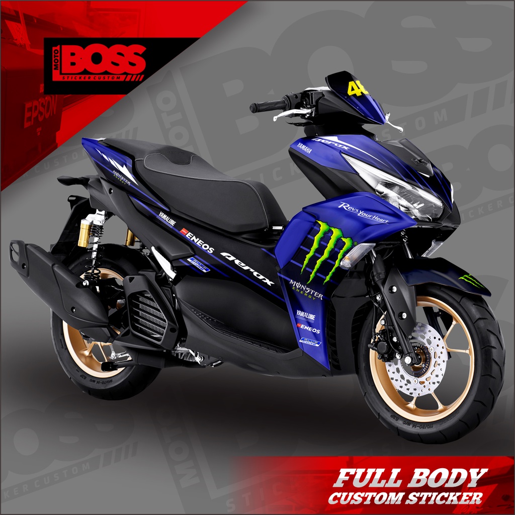 Decal Sticker Yamaha Aerox 155 Connected 2021 2022 Full Body Sticker Decal Aerox 155 Connected Dekal