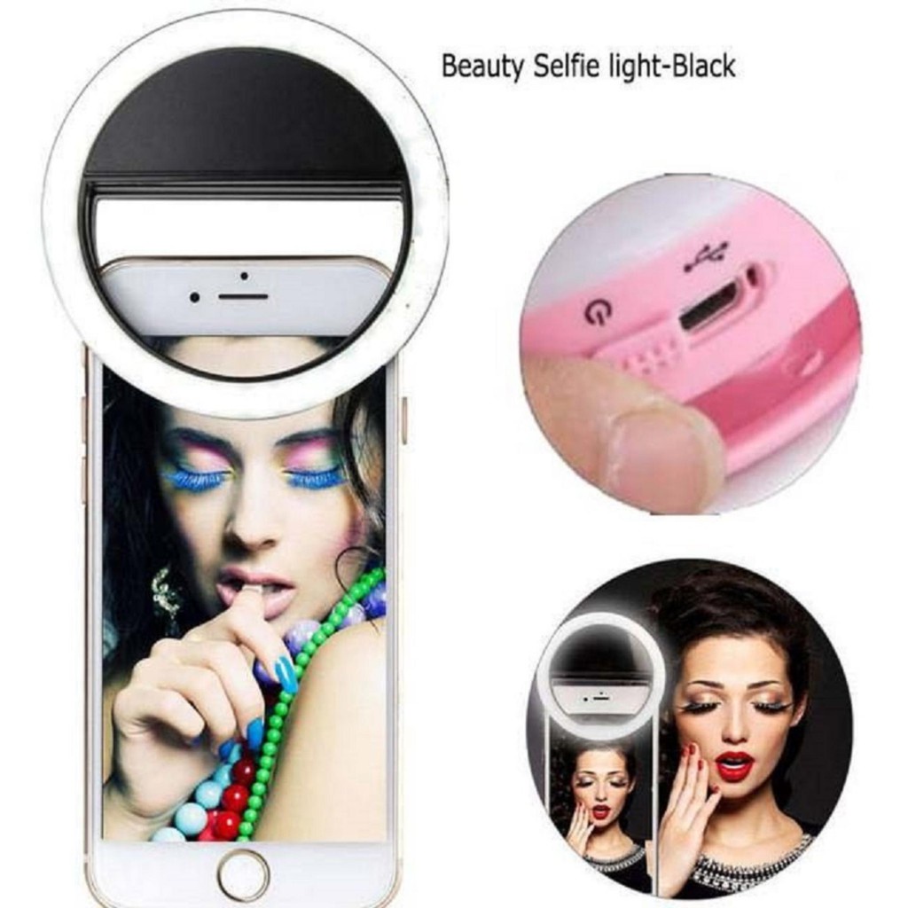 Ring Light Selfie LED / Lampu Selfie Bulat Untuk Kamera Camera HP Flash Charm Eyes