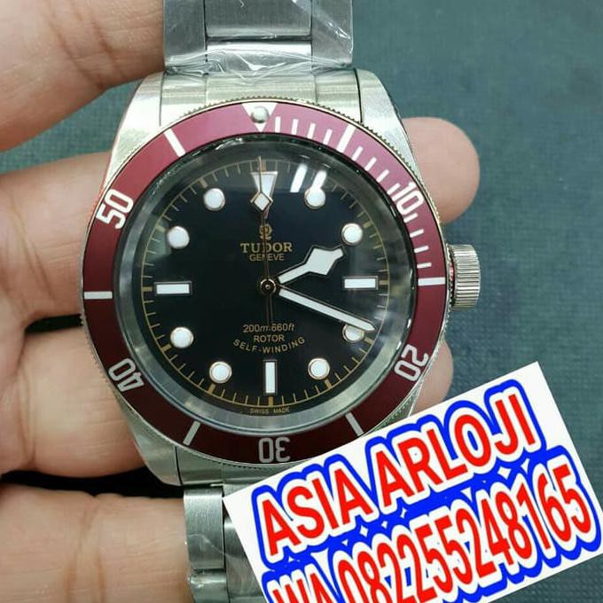 Super Sale JAM TANGAN COWOK TUDOR ROTOR AUTOMATIC MERAH SUPER PREMIUM AAA Ready Stock