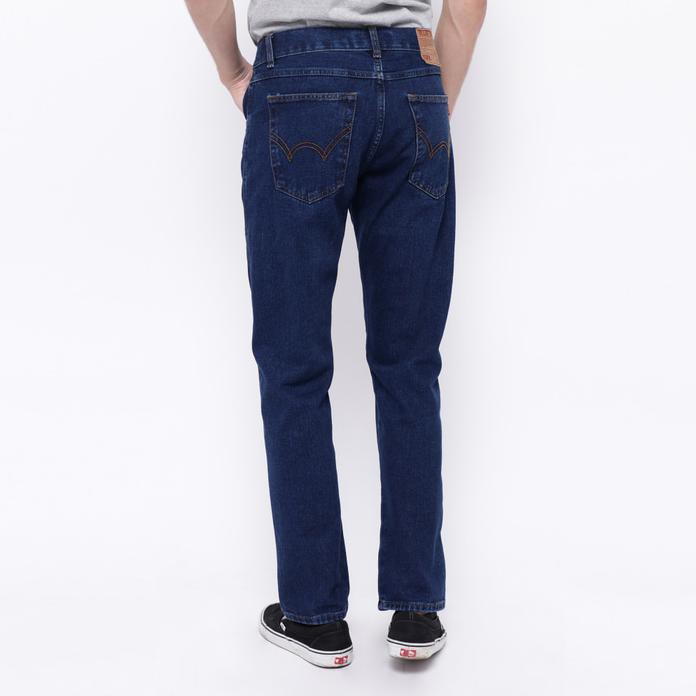 Edwin Celana Jeans Reguler Fit Pria Panjang Medium Blue Vegas 04 - Biru, 32 High Quality