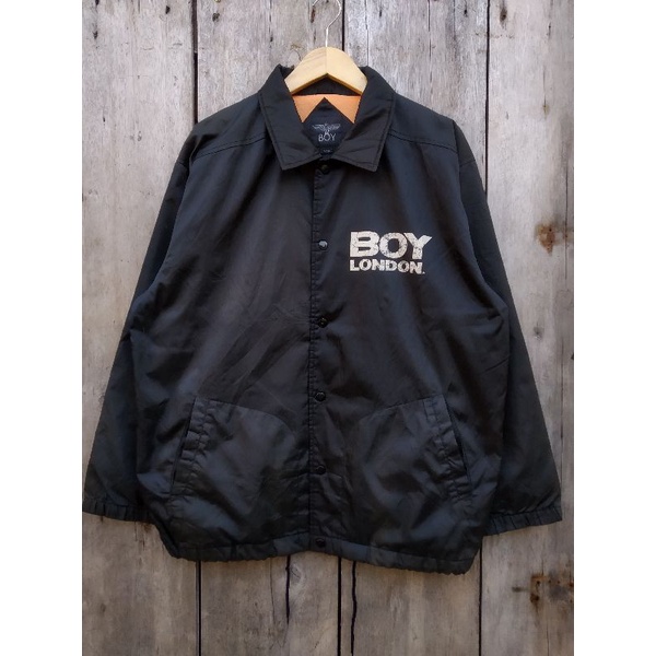 coach jaket boy london parasut warna hitam size jumbo fit XXL second original