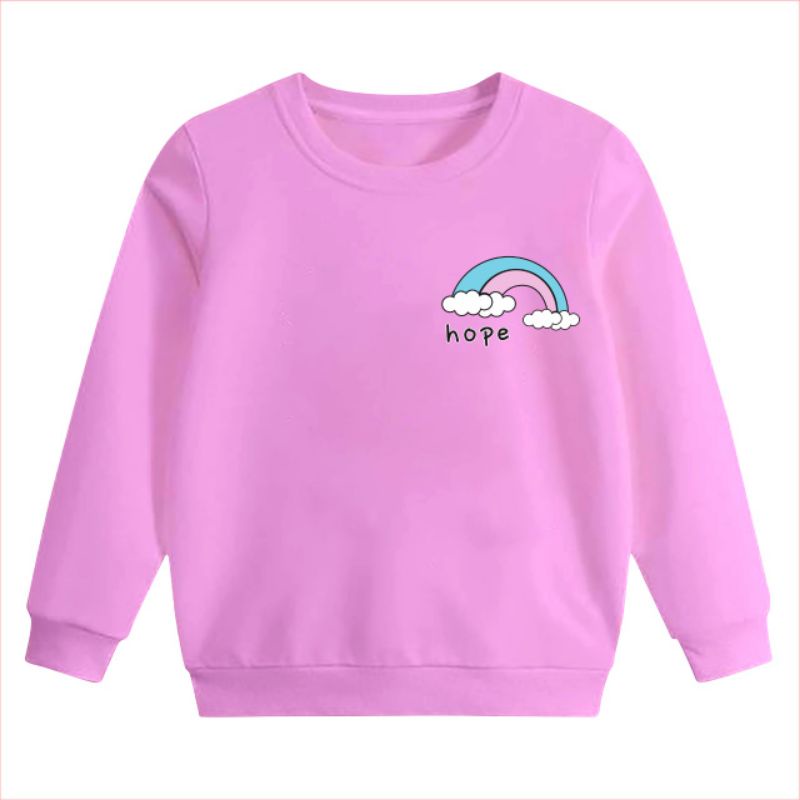 ((IB))SWEATER ANAK2 UNISEX/LOGO RAINBOW DIGITAL SABLON