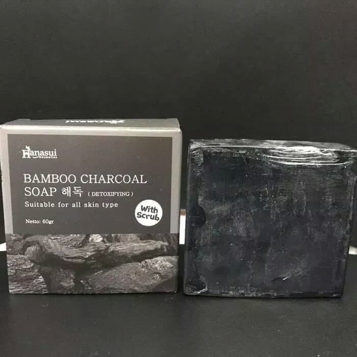 SABUN HANASUI BAMBOO CHARCOAL SCRUB SOAP BEST SELLER