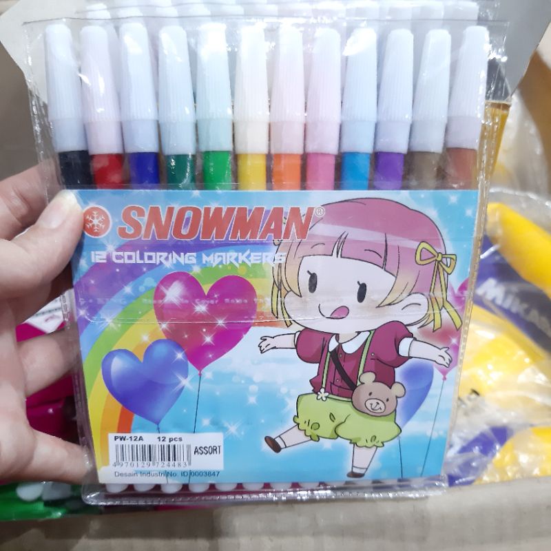

Snowman spidol mewarnai 12pcs