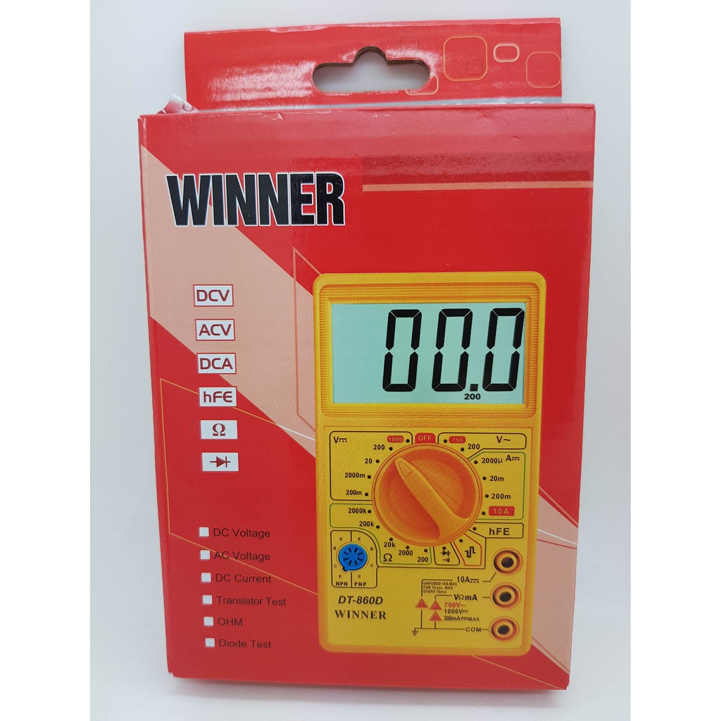 Digital Multitester Winner DT860D BUZZER layar jumbo