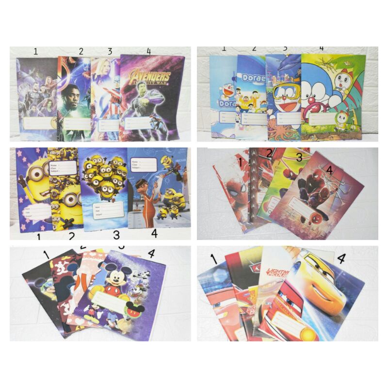 

Sampul buku kwarto karakter cowo / Sampul buku karakter ukuran kwarto (20 lembar)