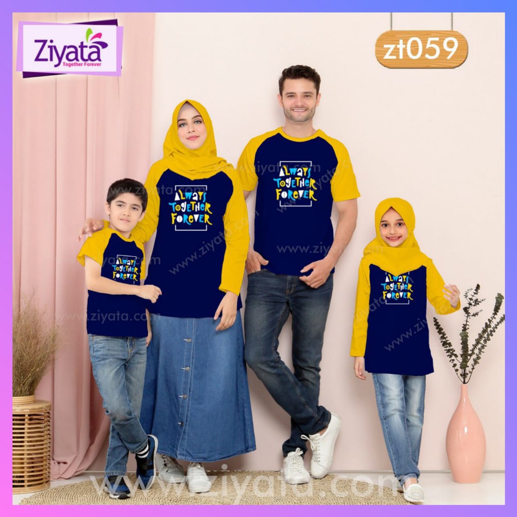 Model Terbaru Kaos Ziyata / Kaos Pasangan / Baju Couple Keluarga / Ziyata ZT059