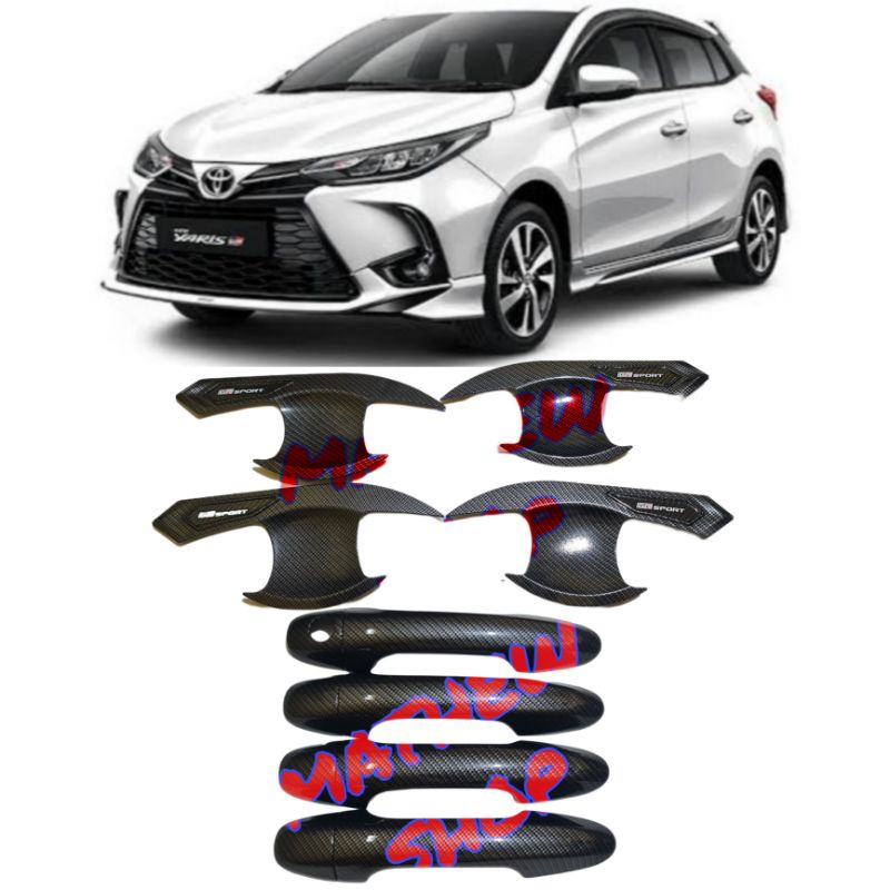 Paket Outer Cover All New Yaris GR Sport 2018 2019 2020 2021 2022 2023 2024 Carbon Dan Cover Handle 