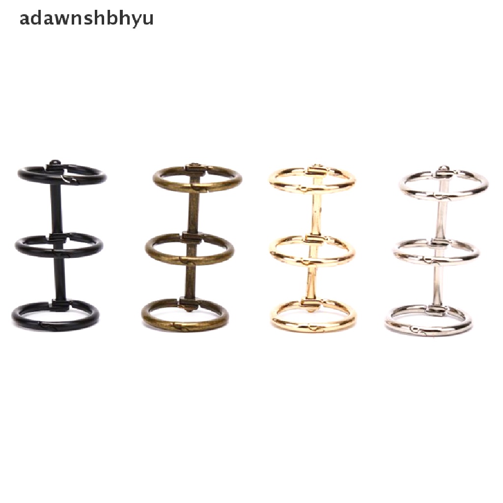 (Adawnshbhyu) 2pcs/set Ring Binder Loose Leaf 3cincin Bahan Metal Untuk Scrapbook/Album