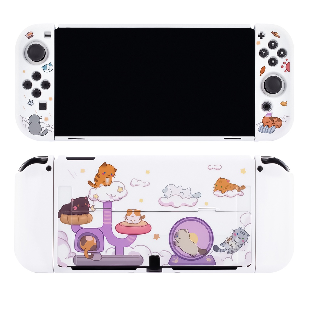 Hard Case Pelindung Penyimpanan Nintendo Switch V1 V2 Motif Kucing Lucu