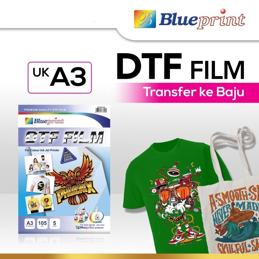 

Kertas Transfer Film DTF BLUEPRINT / Digital Transfer Film PET - A3