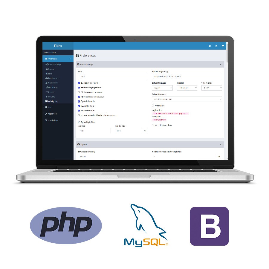 Source code web file manager
