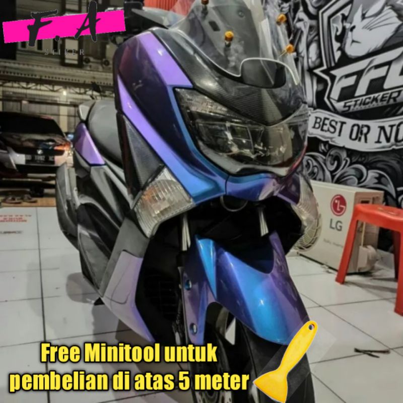 Jual Sticker Stiker Skotlet Chamelon Sticker Skotlet Biru Bubglon Premium Shopee Indonesia