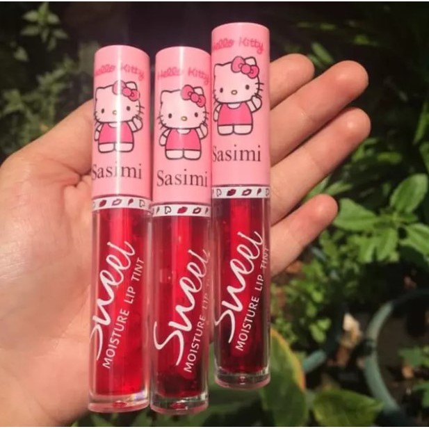 Termurah !! Liptint Sasimi HELLO KITTY Original / Lip Gloss Sasimi HELLO KITTY / Lipstik Lipcream Lip Tint Liptin HELLO KITTY / Liptint Korea Pemerah Bibir Pelembab Bibir Pink Alami / Liptint Anak Sekolah Liptint Tahan Lama Anti Air Waterproof ORIGINAL