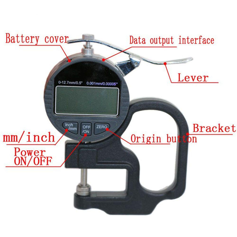 Solighter Thickness Tester Mesure Alat Instrumen Indicator Gauge Micrometer Elektronik Dial Indicator Gauge Micrometer Digital