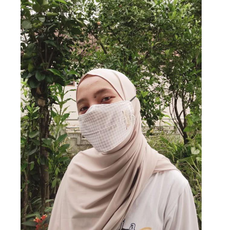 GROSIR  MASKER KAIN 3D, 3 ply headloop earloop katun jepang