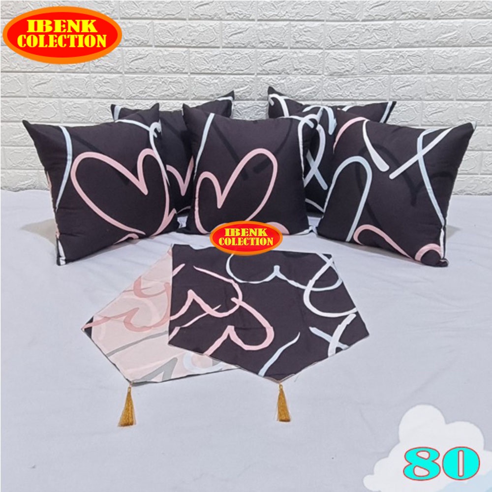 [NEW ARRIVAL] Paket Sarung Bantal Sofa + Taplak Meja/Sarung Bantal Sofa/Table Runner