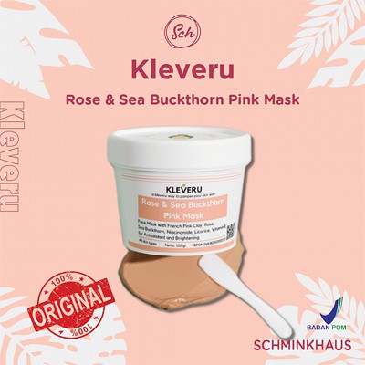 [RESMI] KLEVERU Rose and Sea Buckthorn Pink Mask 120Gr Masker Wajah